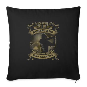Golfspieler Runder Geburtstag - Sofakissenbezug 45 x 45 cm - Schwarz - Vorne