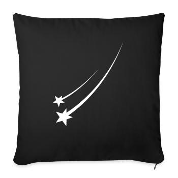 Shooting star - Sofa pillowcase 17,3'' x 17,3'' (45 x 45 cm) - black - Front