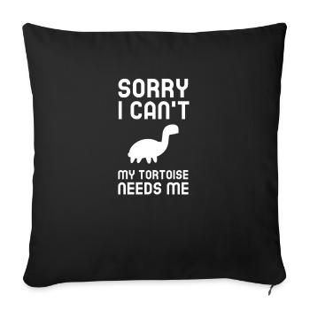 Turtle Saying Turtles Pet Gift - Sofa pillowcase 17,3'' x 17,3'' (45 x 45 cm) - black - Front