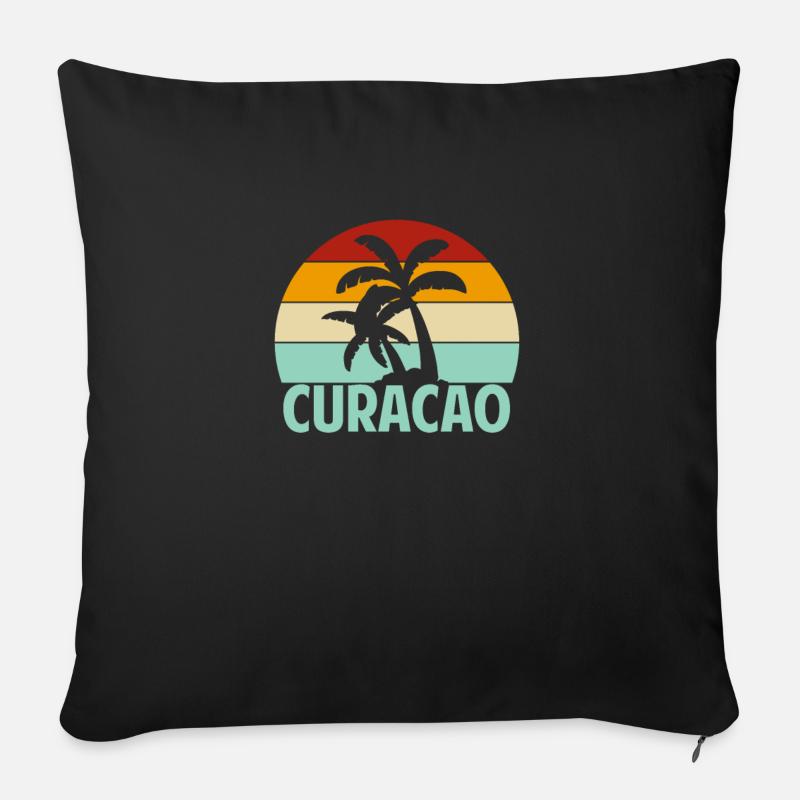 Curacao - Sofakissenbezug 45 x 45 cm - Schwarz