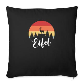 Eifelkind Eifel Motiv Eifelkinder Geschenk - Sofakissenbezug 45 x 45 cm - Schwarz - Vorne