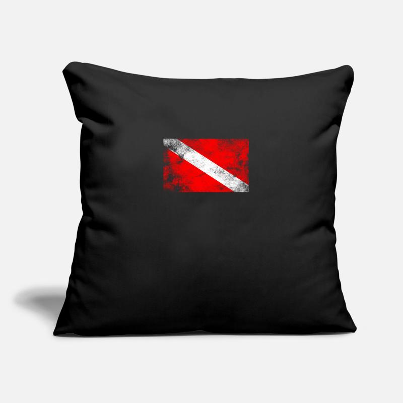 Drapeau de plongeur Pavillon de plongée Cadeau de plongeur Housse de coussin décorative 45 x 45 cm