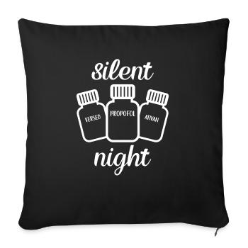 Silent Night Nurse - Sofa pillowcase 17,3'' x 17,3'' (45 x 45 cm) - black - Front