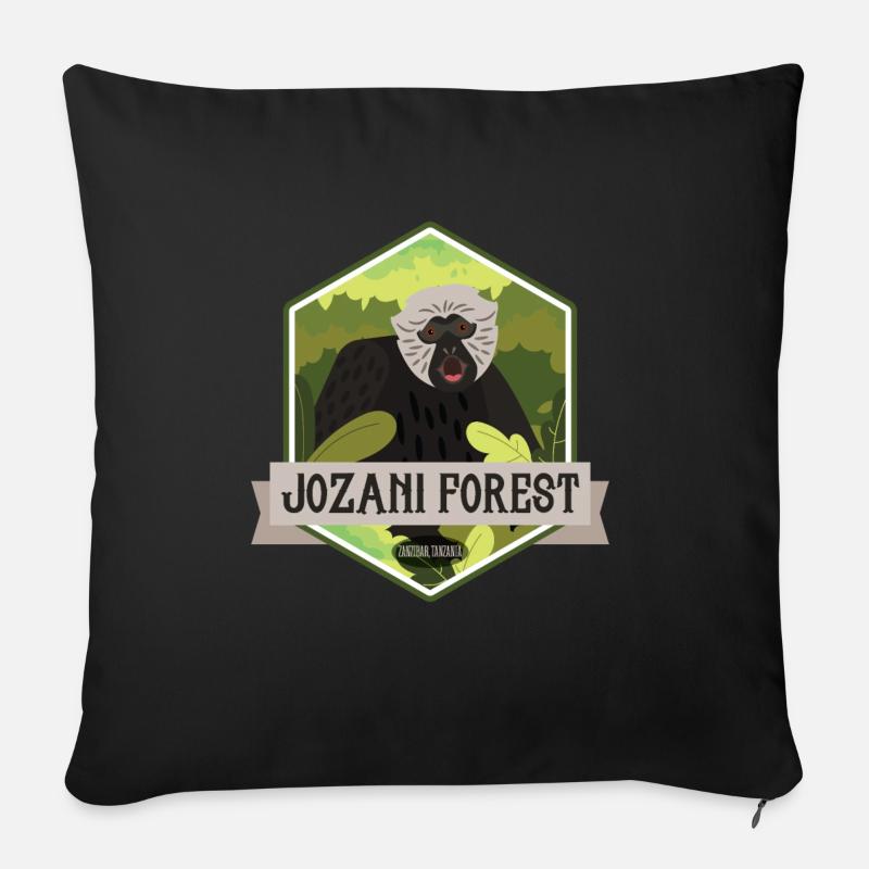 Jozani Forest - Zanzibar, Tansania - Sofakissenbezug 45 x 45 cm - Schwarz