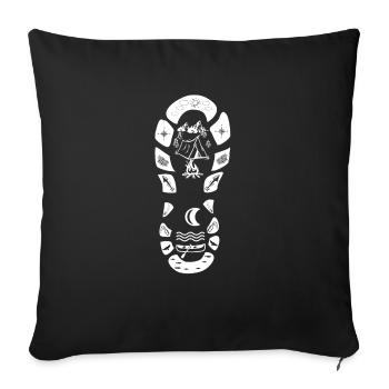 Camping - Sofa pillowcase 17,3'' x 17,3'' (45 x 45 cm) - black - Front