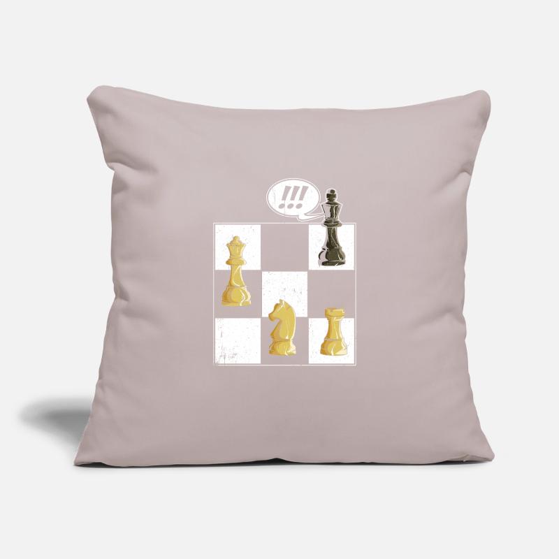 Jeu d’échecs Tshirt Chessboard Checkmate Chess Housse de coussin décorative 45 x 45 cm