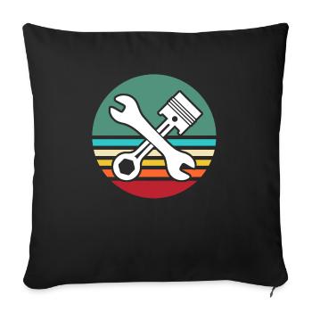 Tournevis Mécanicien Auto Tool - Housse de coussin décorative 45 x 45 cm - noir - Devant