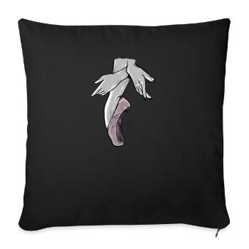 Ballet I Ballet Shoes Ballet Dress Motif for - Sofa pillowcase 17,3'' x 17,3'' (45 x 45 cm) - black - Front