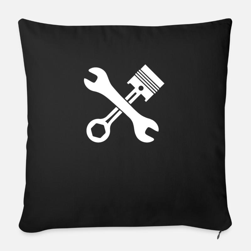 Screwdriver Mechanic Tool - Sofa pillowcase 17,3'' x 17,3'' (45 x 45 cm) - black