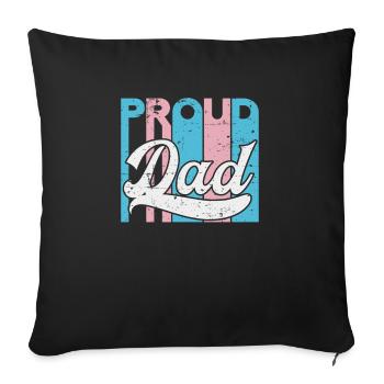 Stolzer Vater Trans Lgbt Rechte Lgbt Stolz Mama - Sofakissenbezug 45 x 45 cm - Schwarz - Vorne