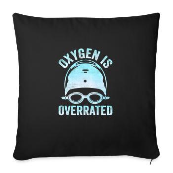 Oxygen est surestimé Drôle d’équipe de natation - Housse de coussin décorative 45 x 45 cm - noir - Devant