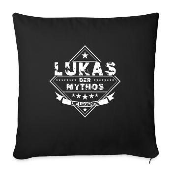 Ich bin Lukas und die Legende - Sofakissenbezug 45 x 45 cm - Schwarz - Vorne