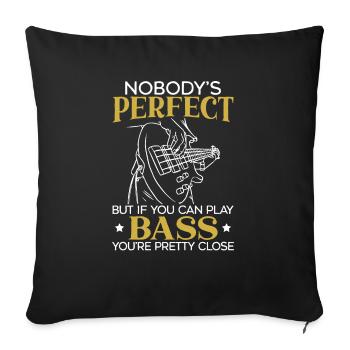 BassGitarrist Bassist Gitarrist Musiker - Sofakissenbezug 45 x 45 cm - Schwarz - Vorne