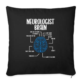 Neurologist Brain Neurology Scientist Neuroscience - Sofakissenbezug 45 x 45 cm - Schwarz - Vorne