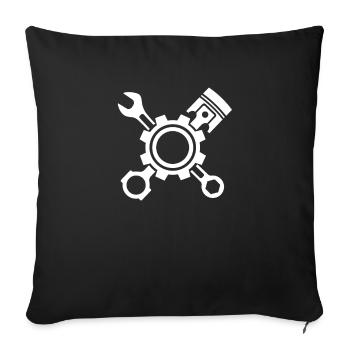Serrurier de voiture Outil de voiture Mécanicien de voiture - Housse de coussin décorative 45 x 45 cm - noir - Devant