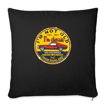 Je ne suis pas vieux, je suis classique. Édition spéciale 1961. - Housse de coussin décorative 45 x 45 cm - noir - Devant