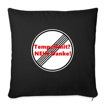 Tempolimit nein, Danke. No Speed Limit! - Sofakissenbezug 45 x 45 cm - Schwarz - Vorne