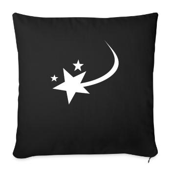 Shooting Star White - Sofa pillowcase 17,3'' x 17,3'' (45 x 45 cm) - black - Front