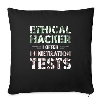 Développeur Web Computer Security Hacker - Housse de coussin décorative 45 x 45 cm - noir - Devant