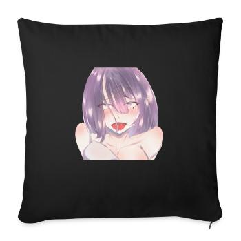 Anime Girl Japanese Aesthetic anime Otaku - Sofa pillowcase 17,3'' x 17,3'' (45 x 45 cm) - black - Front