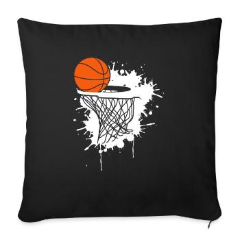 Basketball Gift Sports Basket Rebound B-Ball - Sofa pillowcase 17,3'' x 17,3'' (45 x 45 cm) - black - Front