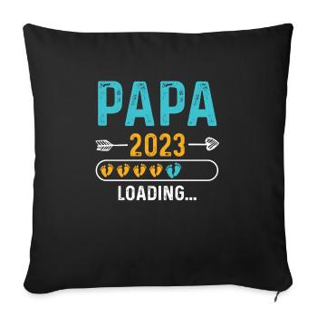 Papa 2023 - Sofakissenbezug 45 x 45 cm - Schwarz - Vorne