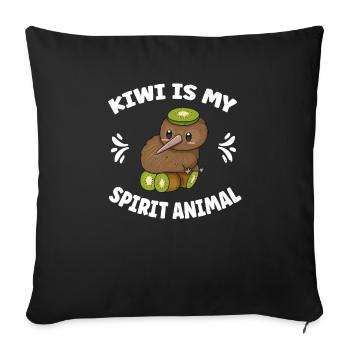 Kiwi is my spirit animal Quote for a Kiwi Lover - Sofakissenbezug 45 x 45 cm - Schwarz - Vorne