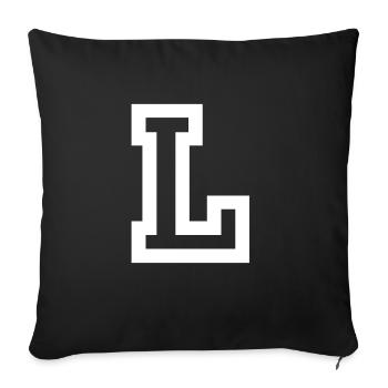 London - Sofakissenbezug 45 x 45 cm - Schwarz - Vorne