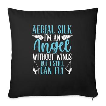 Aerial Circus Aerial Hoop Aerial Silk Beginner - Sofa pillowcase 17,3'' x 17,3'' (45 x 45 cm) - black - Front
