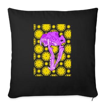 Totenkopf Kawaii Pastell Goth Festival Techno - Sofakissenbezug 45 x 45 cm - Schwarz - Vorne