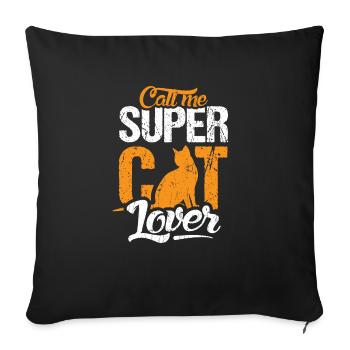 maine Coon Cats Cat Cat Friend Gift - Sofa pillowcase 17,3'' x 17,3'' (45 x 45 cm) - black - Front