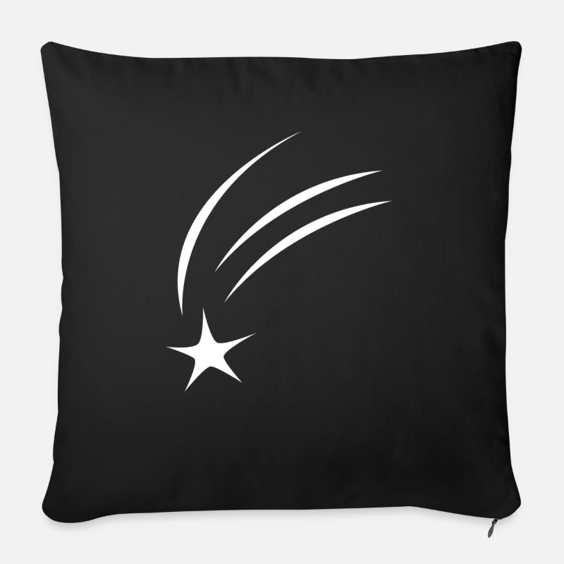 Sternschnuppe - Sofakissenbezug 45 x 45 cm - Schwarz