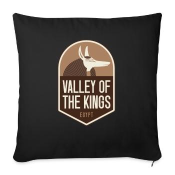 Valley of the Kings – Egypt - Sofa pillowcase 17,3'' x 17,3'' (45 x 45 cm) - black - Front