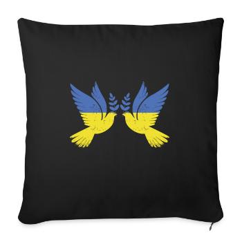 Ukraine Peace Flag Ukrainian Patriot Dove - Sofa pillowcase 17,3'' x 17,3'' (45 x 45 cm) - black - Front