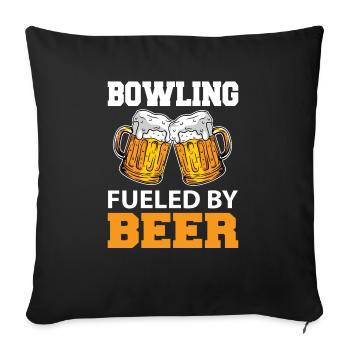 Bier - Sofakissenbezug 45 x 45 cm - Schwarz - Vorne