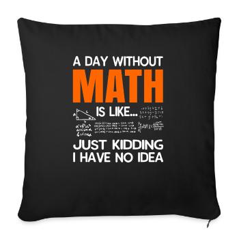 Mathematics - Sofa pillowcase 17,3'' x 17,3'' (45 x 45 cm) - black - Front