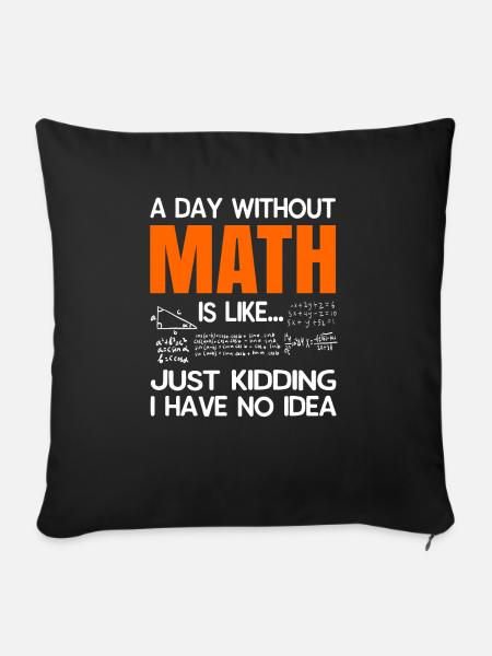 Mathematik - Sofakissenbezug 45 x 45 cm - Schwarz