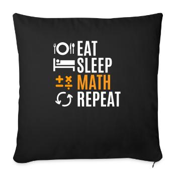 Mathematics - Sofa pillowcase 17,3'' x 17,3'' (45 x 45 cm) - black - Front