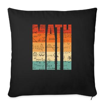 Mathematics - Sofa pillowcase 17,3'' x 17,3'' (45 x 45 cm) - black - Front