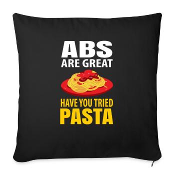 Pasta - Sofa pillowcase 17,3'' x 17,3'' (45 x 45 cm) - black - Front
