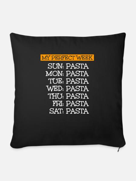 Pasta - Sofakissenbezug 45 x 45 cm - Schwarz