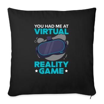 Virtual Reality VR Gamer Technology Gaming - Sofa pillowcase 17,3'' x 17,3'' (45 x 45 cm) - black - Front