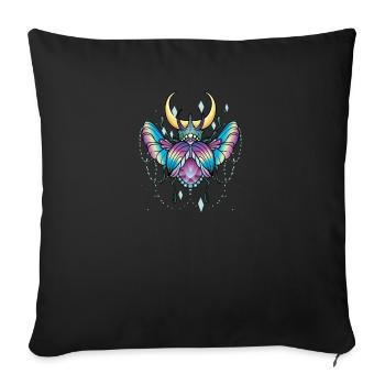 Egyptian Scarab I Dung Beetle Lucky Charm - Sofa pillowcase 17,3'' x 17,3'' (45 x 45 cm) - black - Front