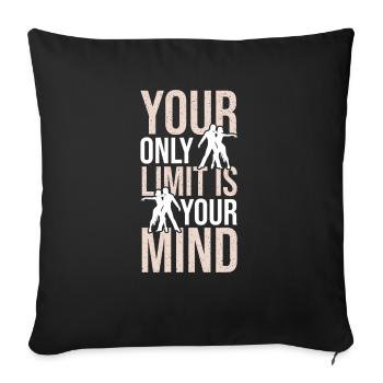 Votre seule limite est sur votre Danse Salsa - Housse de coussin décorative 45 x 45 cm - noir - Devant