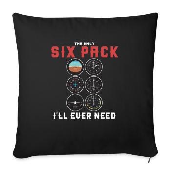 Le seul six pack dont j’aurai besoin t-shirt drôle - Housse de coussin décorative 45 x 45 cm - noir - Devant