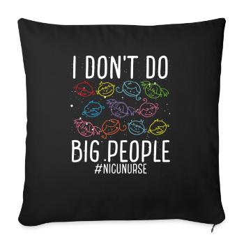 Infirmière de l’USIN grandes personnes Soins infirmiers néonatals - Housse de coussin décorative 45 x 45 cm - noir - Devant