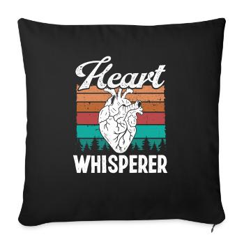 Cardiologist Doctor Cardiac Nurse Cardiology - Sofa pillowcase 17,3'' x 17,3'' (45 x 45 cm) - black - Front