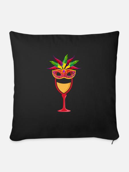 Wein - Sofakissenbezug 45 x 45 cm - Schwarz