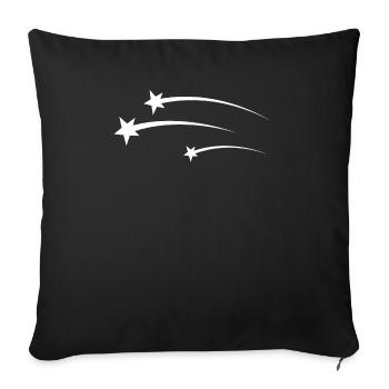 Shooting Stars White - Sofa pillowcase 17,3'' x 17,3'' (45 x 45 cm) - black - Front
