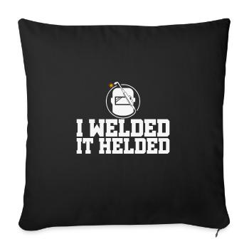 Funny Designs Welded It Helded - Sofa pillowcase 17,3'' x 17,3'' (45 x 45 cm) - black - Front